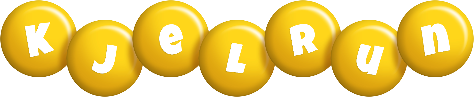 Kjelrun candy-yellow logo