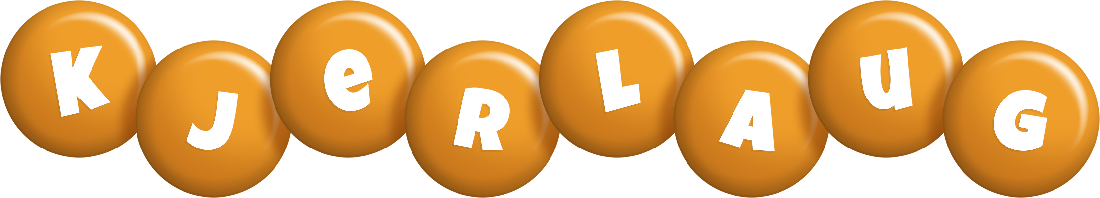 Kjerlaug candy-orange logo