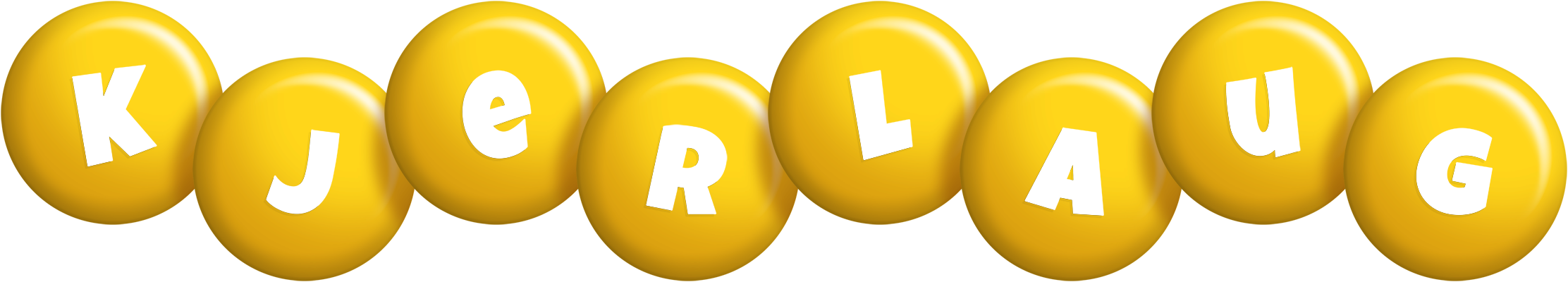 Kjerlaug candy-yellow logo