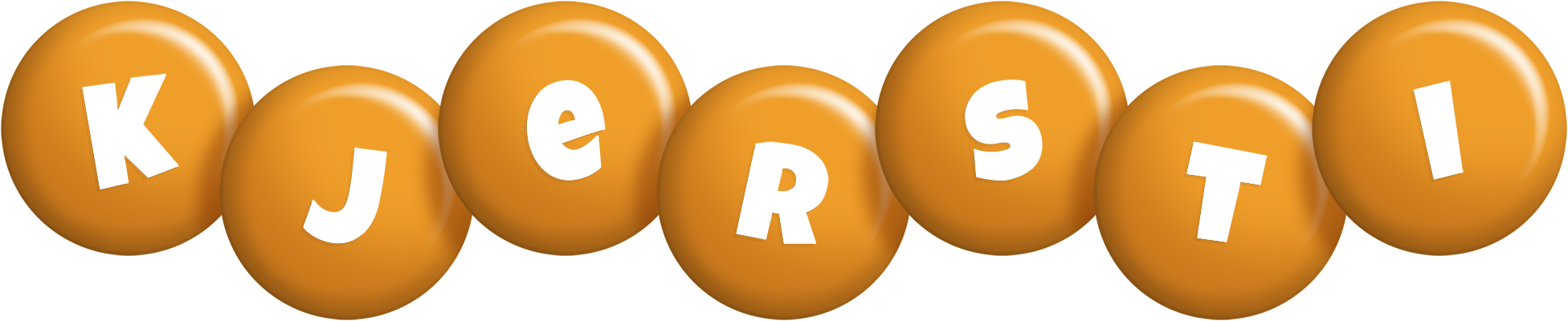 Kjersti candy-orange logo