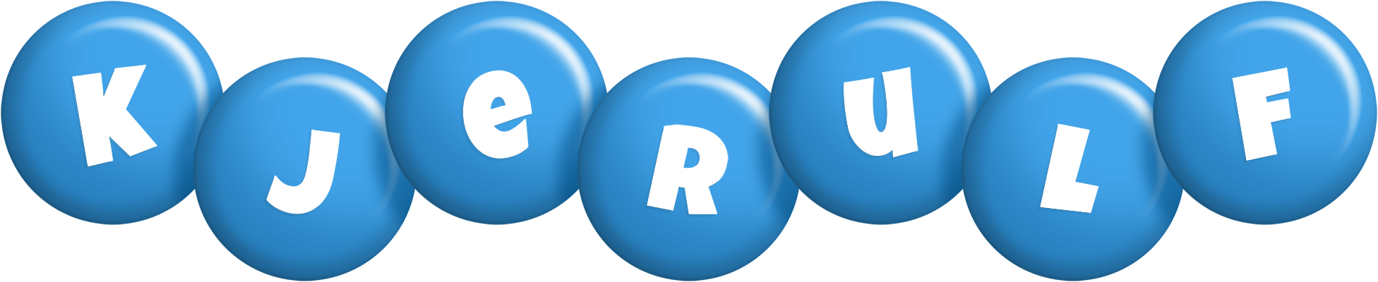 Kjerulf candy-blue logo