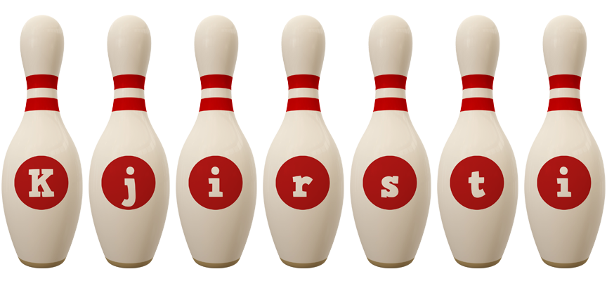 Kjirsti bowling-pin logo