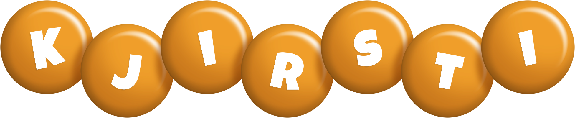 Kjirsti candy-orange logo