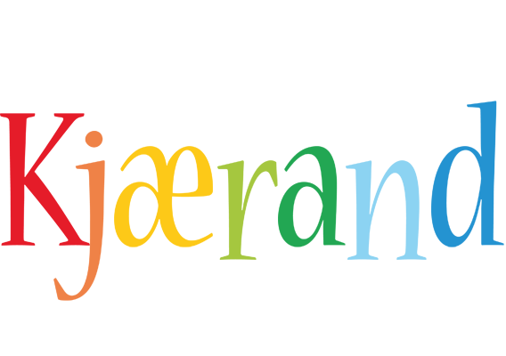 Kjærand birthday logo