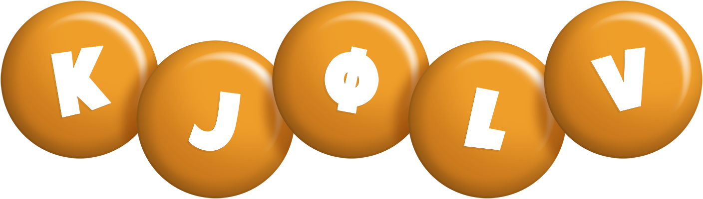 Kjølv candy-orange logo