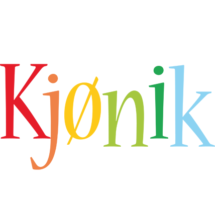 Kjønik birthday logo