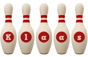 Klaas bowling-pin logo