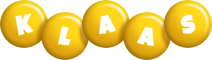 Klaas candy-yellow logo