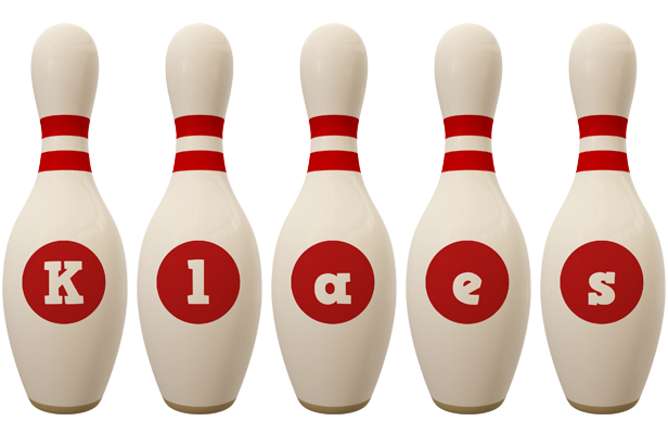 Klaes bowling-pin logo