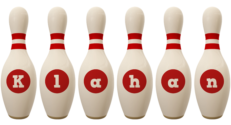 Klahan bowling-pin logo
