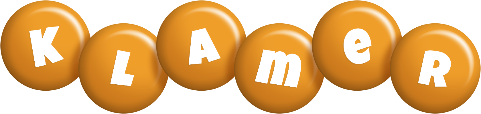 Klamer candy-orange logo