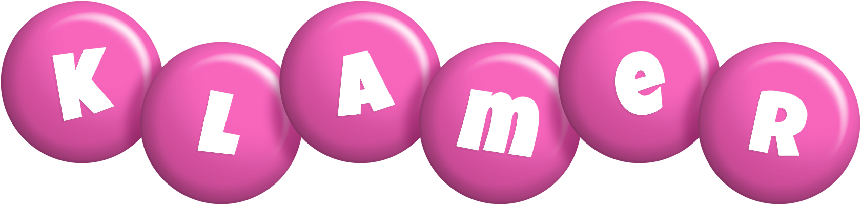 Klamer candy-pink logo