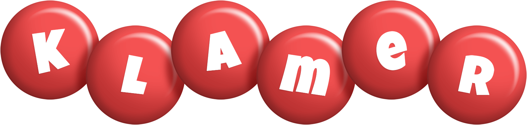 Klamer candy-red logo