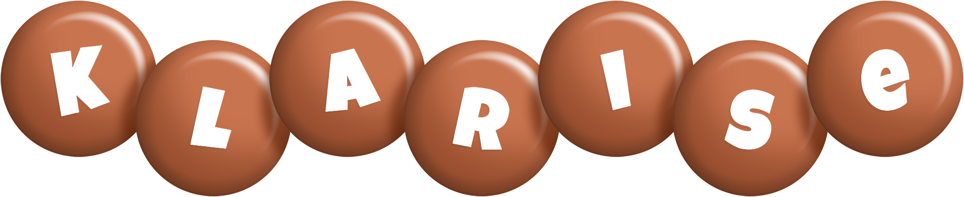 Klarise candy-brown logo