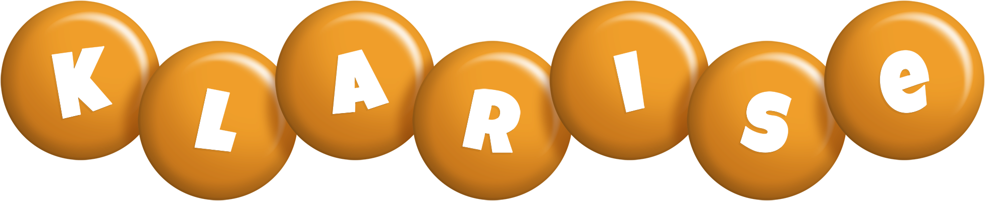 Klarise candy-orange logo