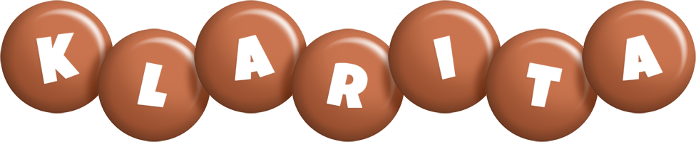 Klarita candy-brown logo