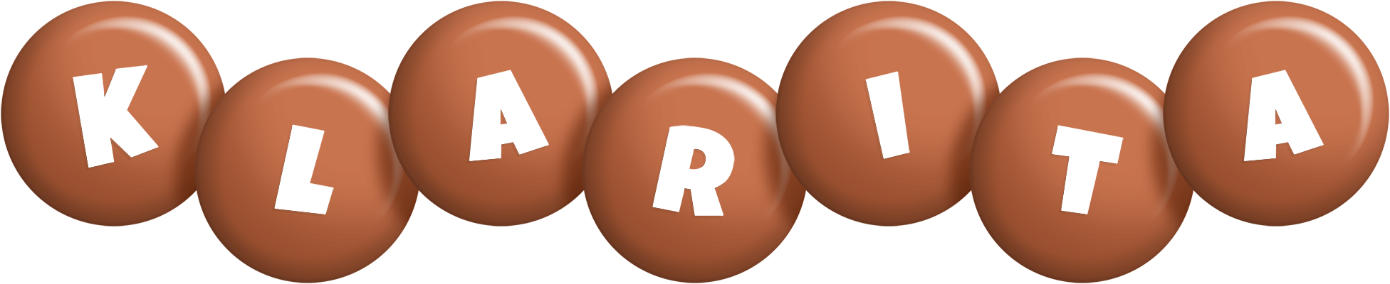 Klarita candy-brown logo