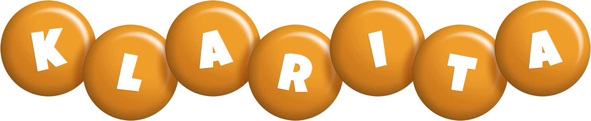 Klarita candy-orange logo