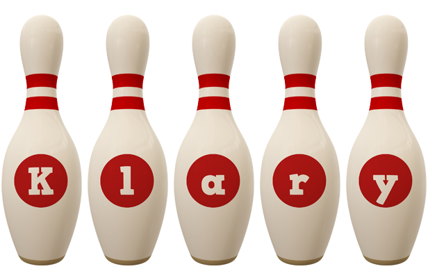 Klary bowling-pin logo