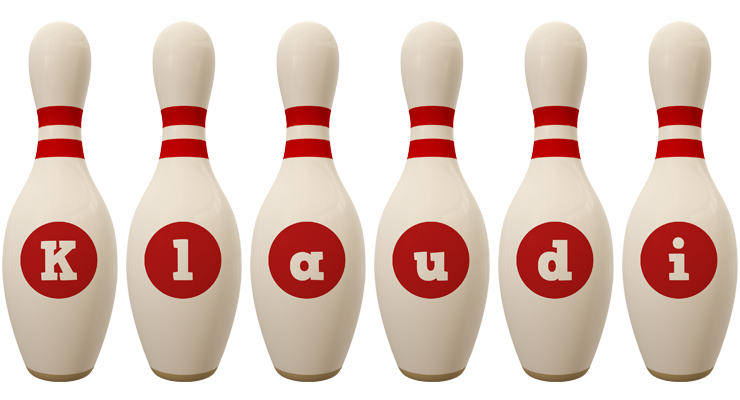 Klaudi bowling-pin logo