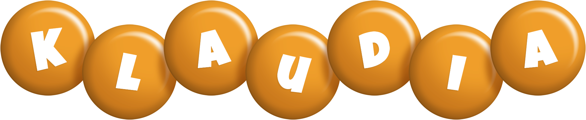 Klaudia candy-orange logo