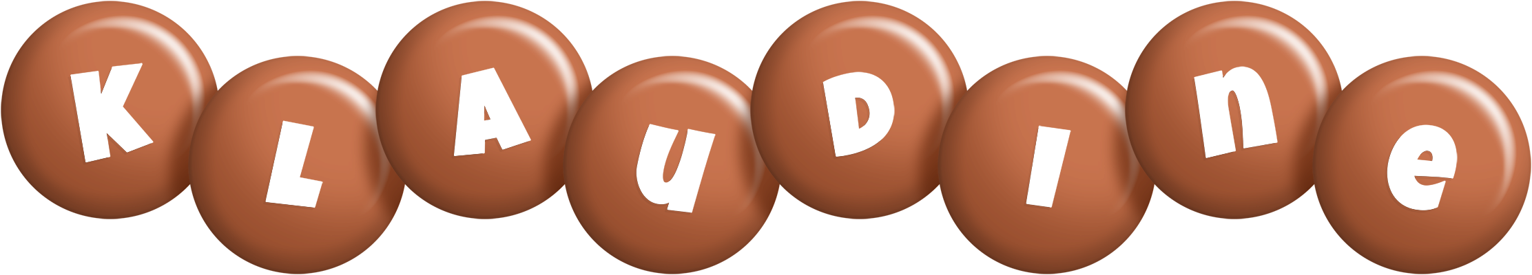 Klaudine candy-brown logo