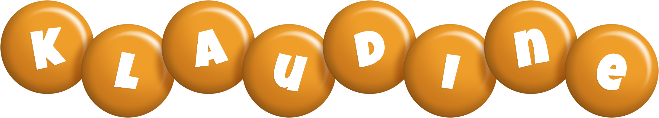 Klaudine candy-orange logo