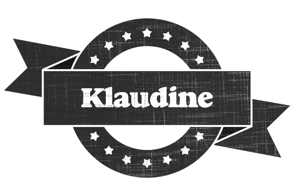 Klaudine grunge logo