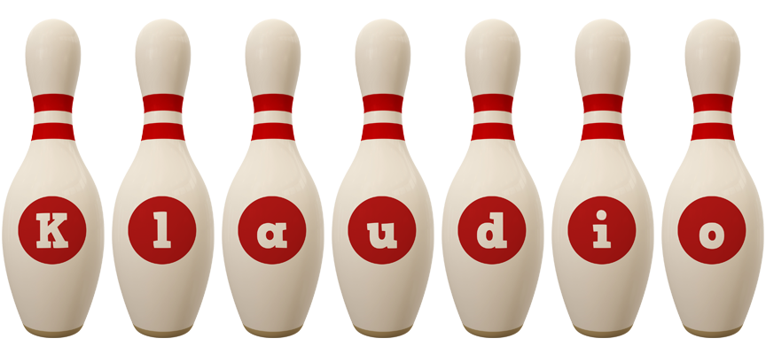 Klaudio bowling-pin logo