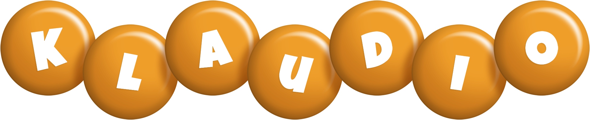 Klaudio candy-orange logo