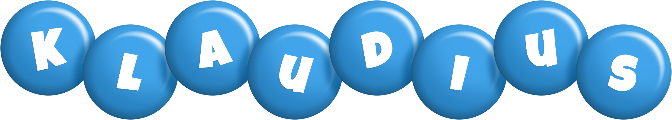 Klaudius candy-blue logo