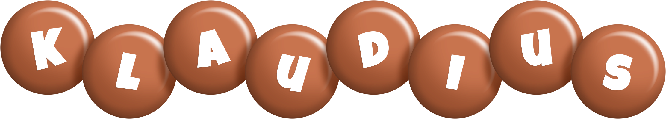 Klaudius candy-brown logo
