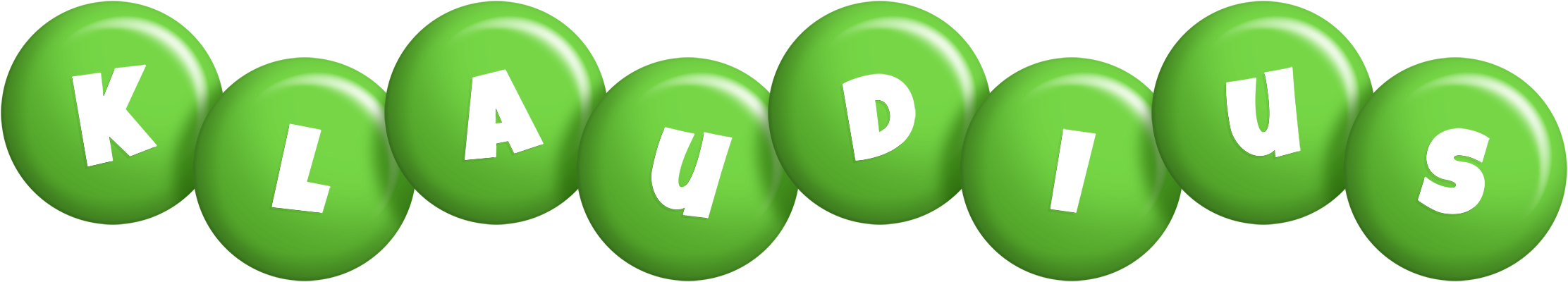Klaudius candy-green logo