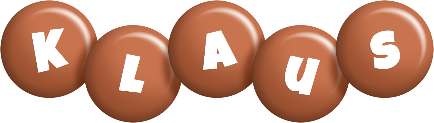 Klaus candy-brown logo