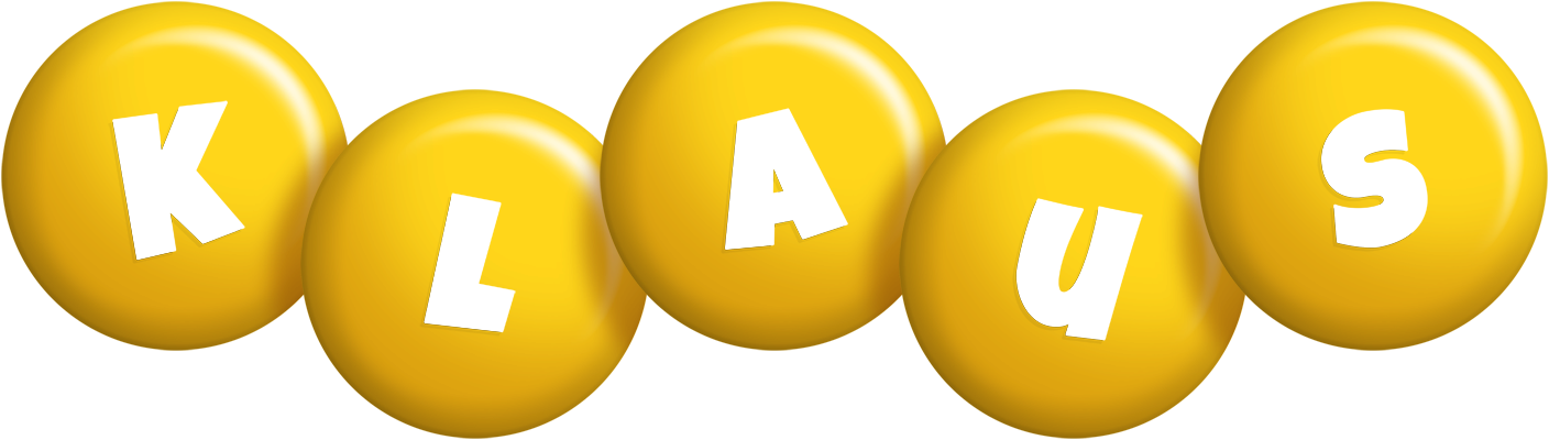 Klaus candy-yellow logo