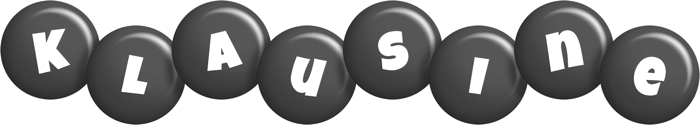 Klausine candy-black logo