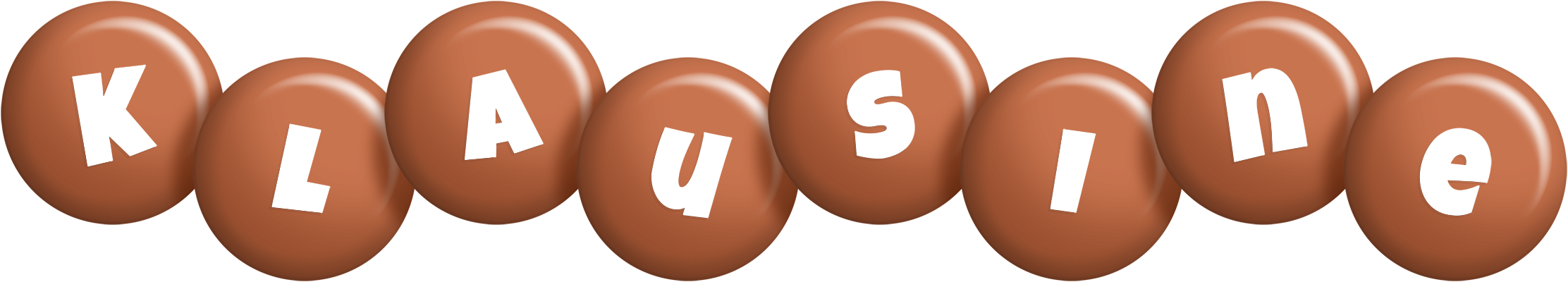 Klausine candy-brown logo