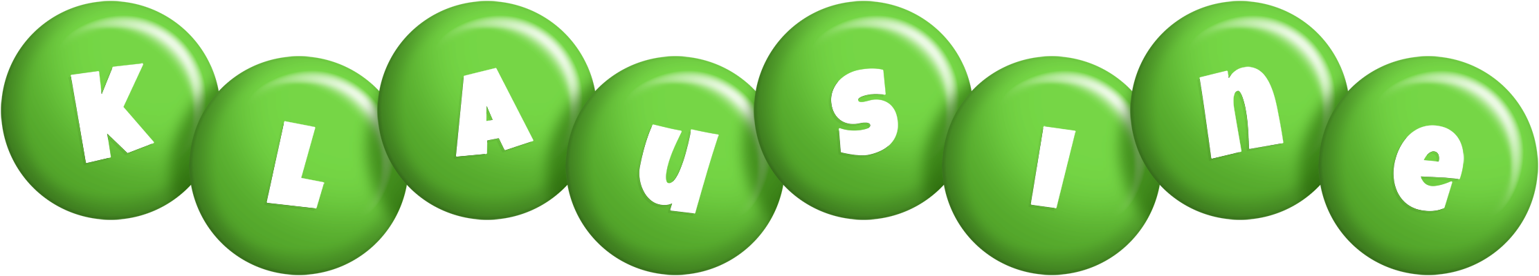 Klausine candy-green logo