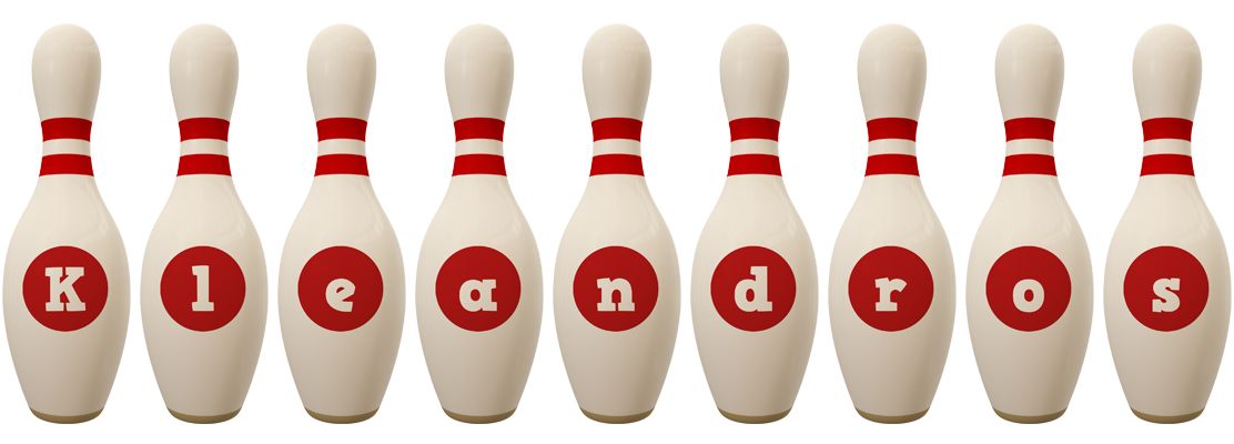 Kleandros bowling-pin logo
