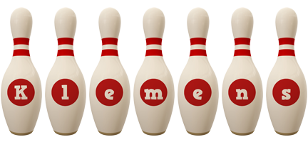 Klemens bowling-pin logo