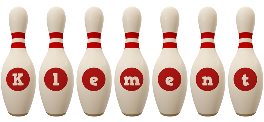 Klement bowling-pin logo