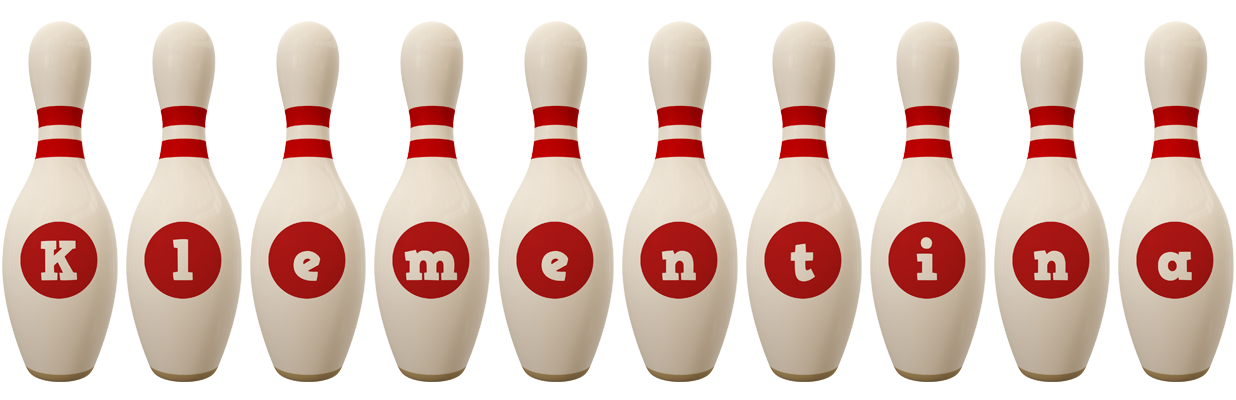 Klementina bowling-pin logo
