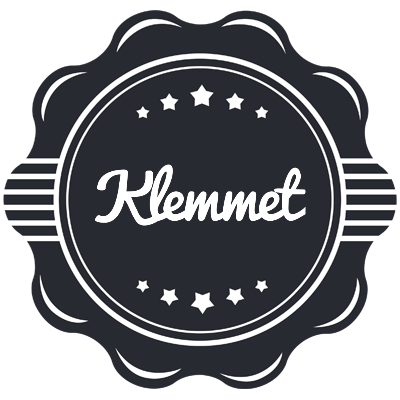Klemmet badge logo