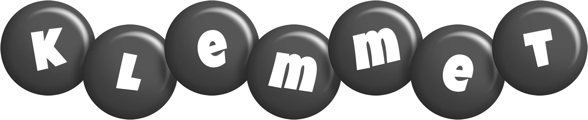 Klemmet candy-black logo