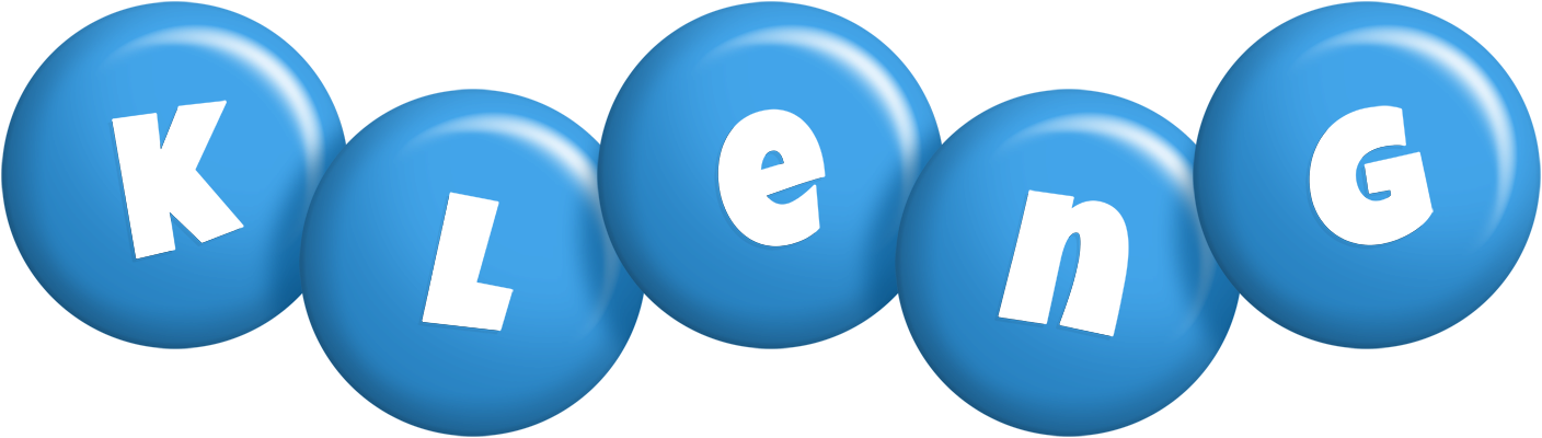 Kleng candy-blue logo