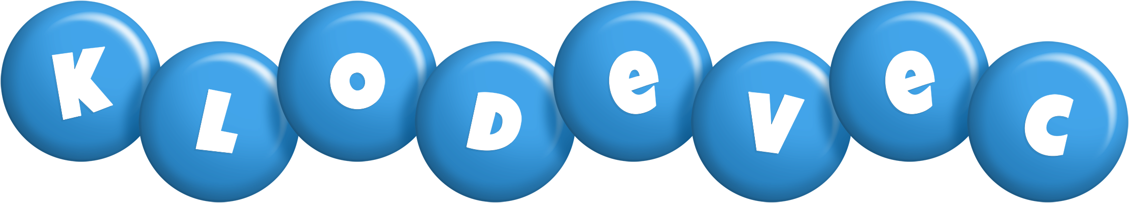 Klodevec candy-blue logo