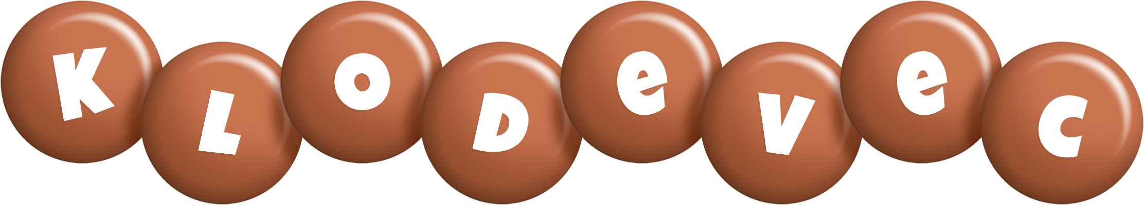 Klodevec candy-brown logo