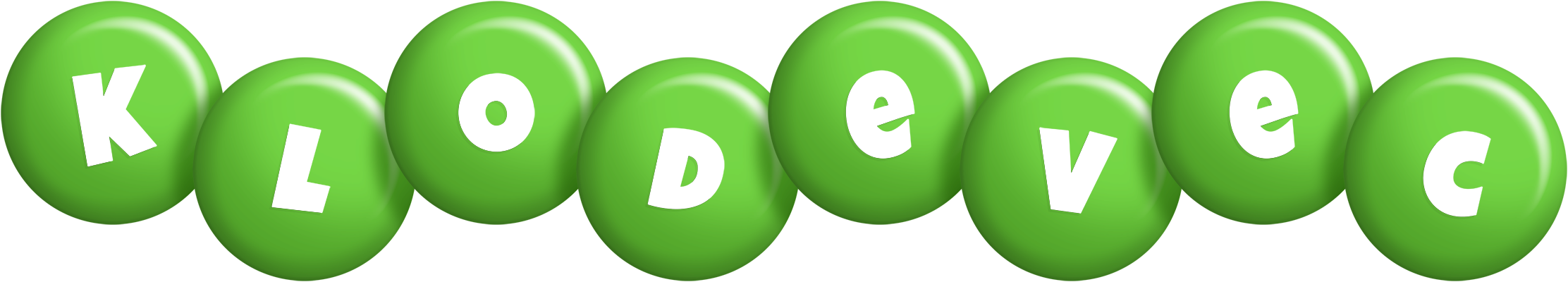 Klodevec candy-green logo