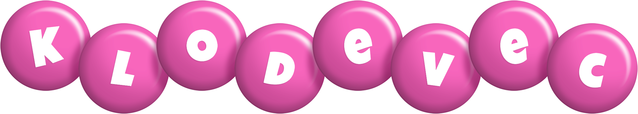 Klodevec candy-pink logo