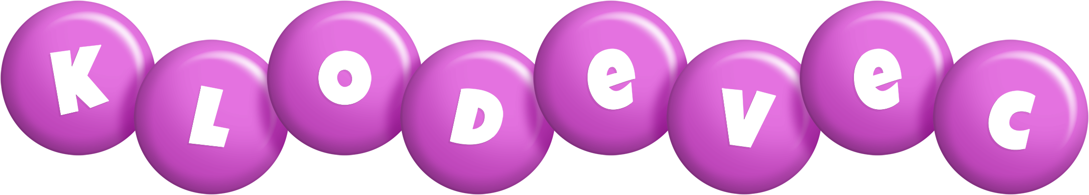 Klodevec candy-purple logo